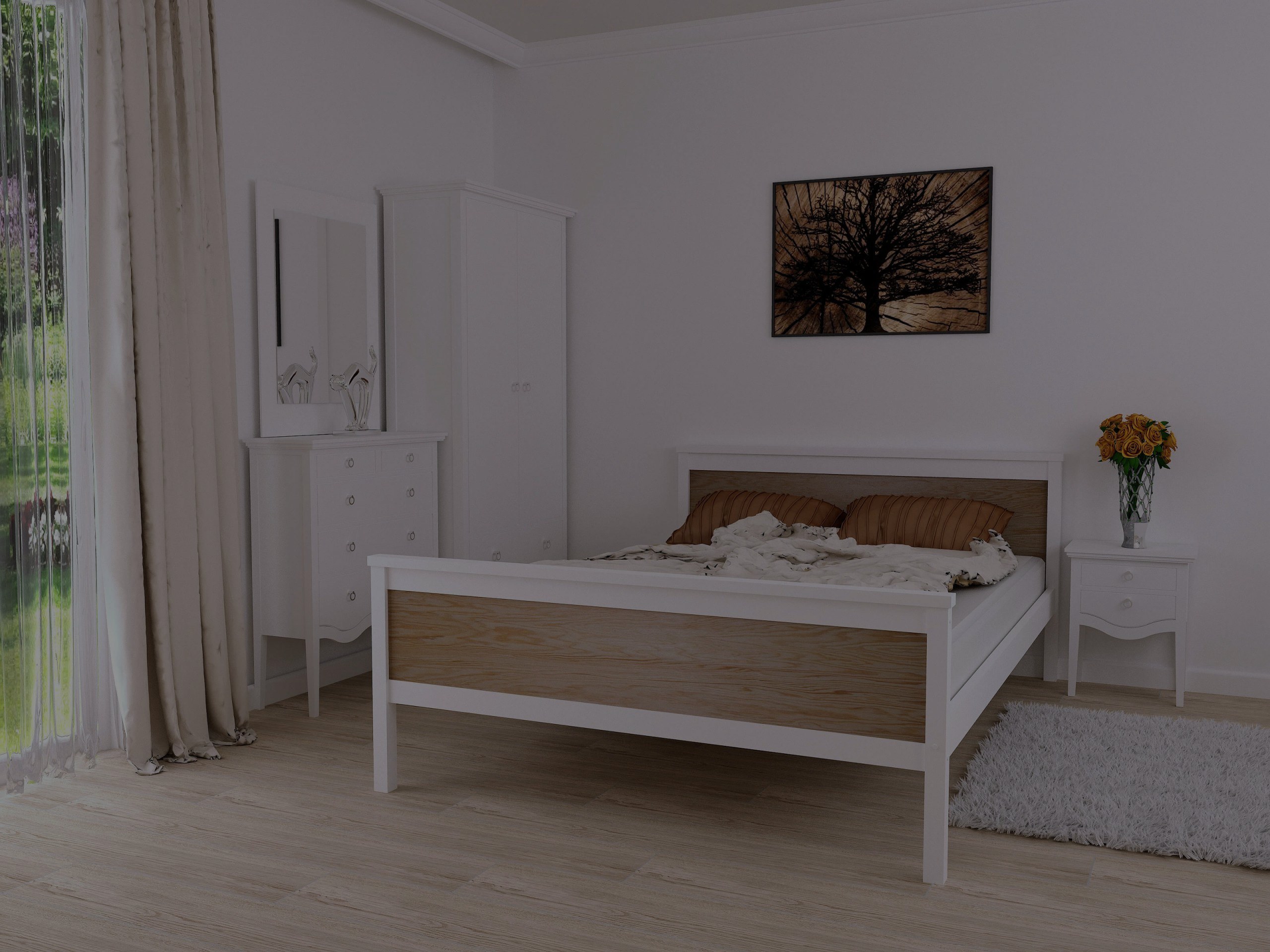 lozka łóżko aranżacja w pokoju