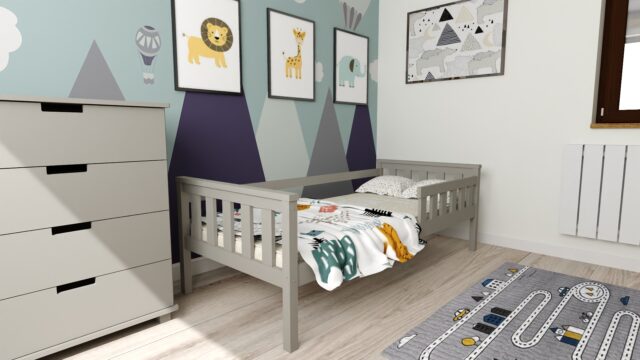 FRANIO SZARY 2 łóżko dziecięce FRANIO 80x160 szare 4