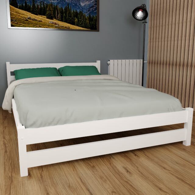 KAMIL BIAŁY łózko drewniane Kamil 90x200 sosna 3