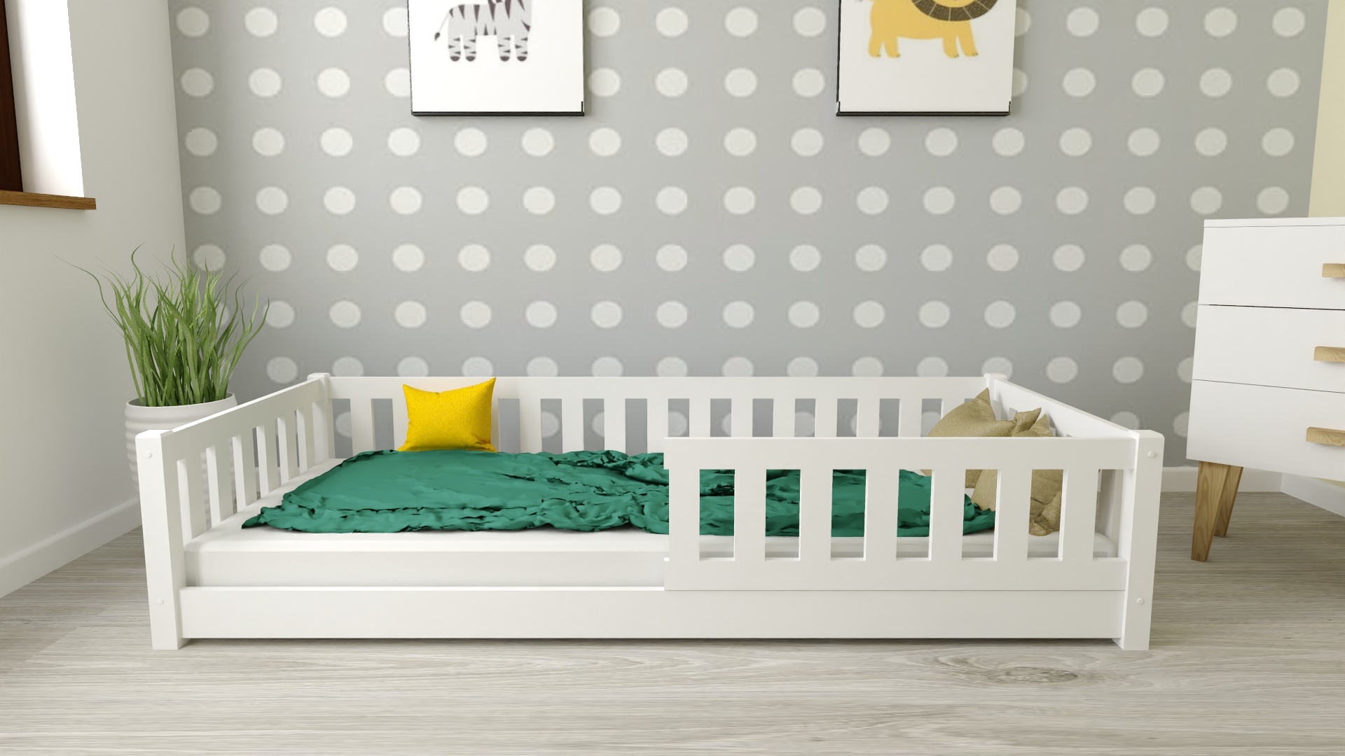 LULU BIAŁE 3 łózko dziecięce LULU 80x160 sosna 7