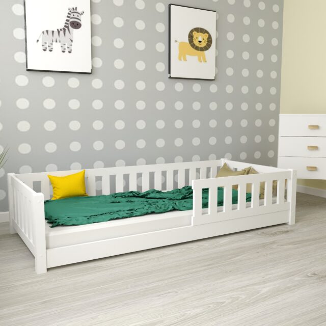 LULU MINIATURKA BIAŁE łózko dziecięce LULU 80x160 sosna 10