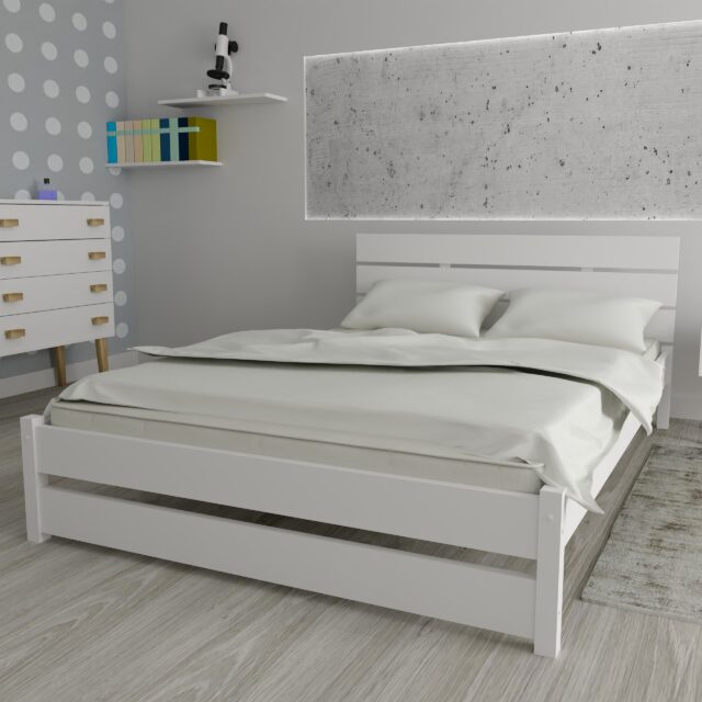 MAX BIAŁY MINIATURKA łóżko drewniane max 90x200 sosna 4