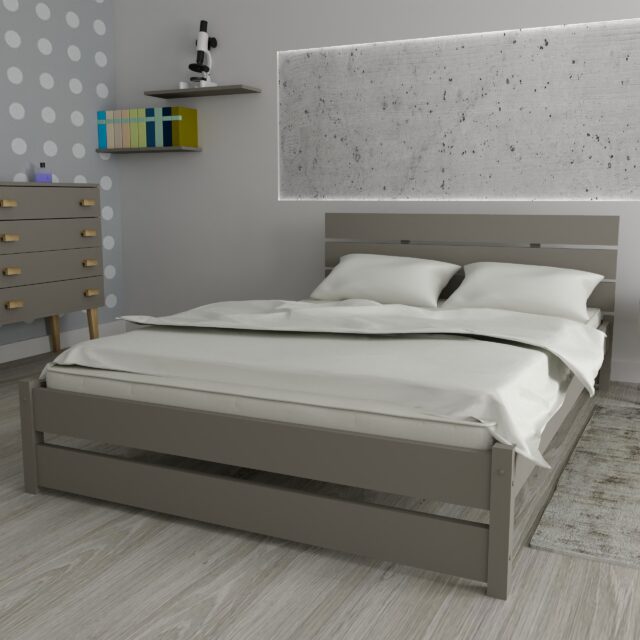 MAX SZARY MINIATURKA łóżko drewniane max 90x200 sosna 2