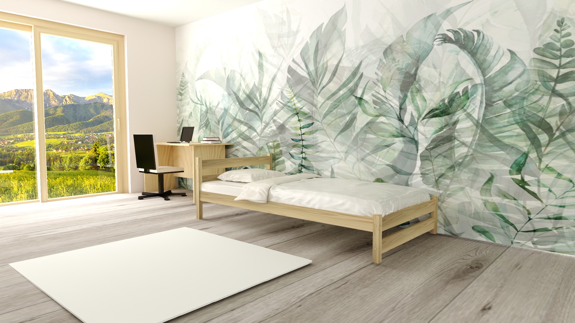 KAMIL NOWE 1 Sosna łóżko dziecięce Kamil 80x160 sosna 14