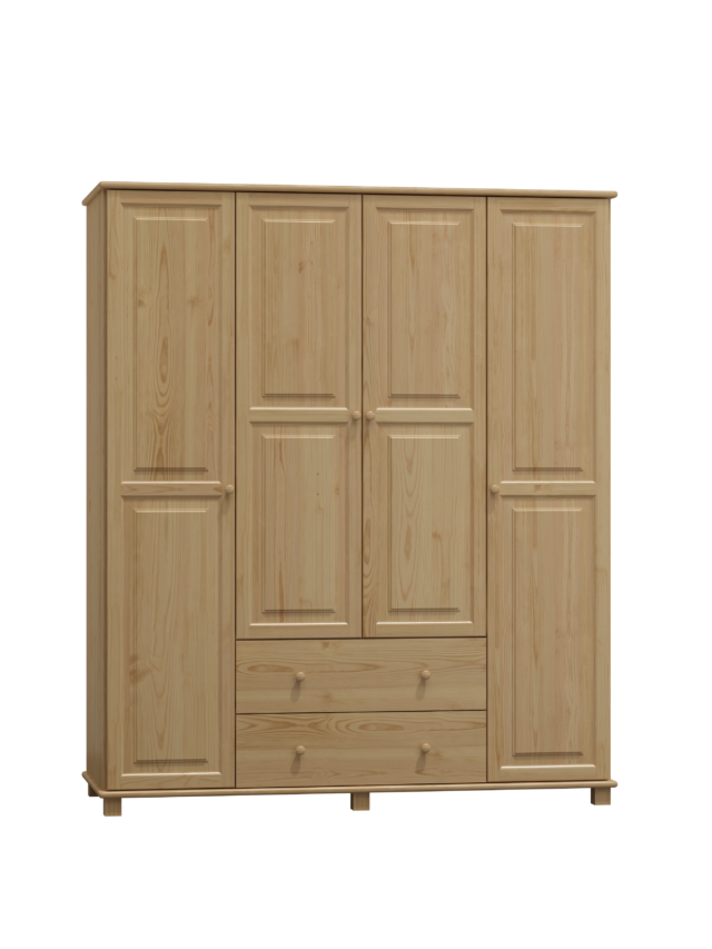szafa 4d+2s mieszane szafa 4-drzwiowa z wieszakiem i półkami 160cm + szuflady