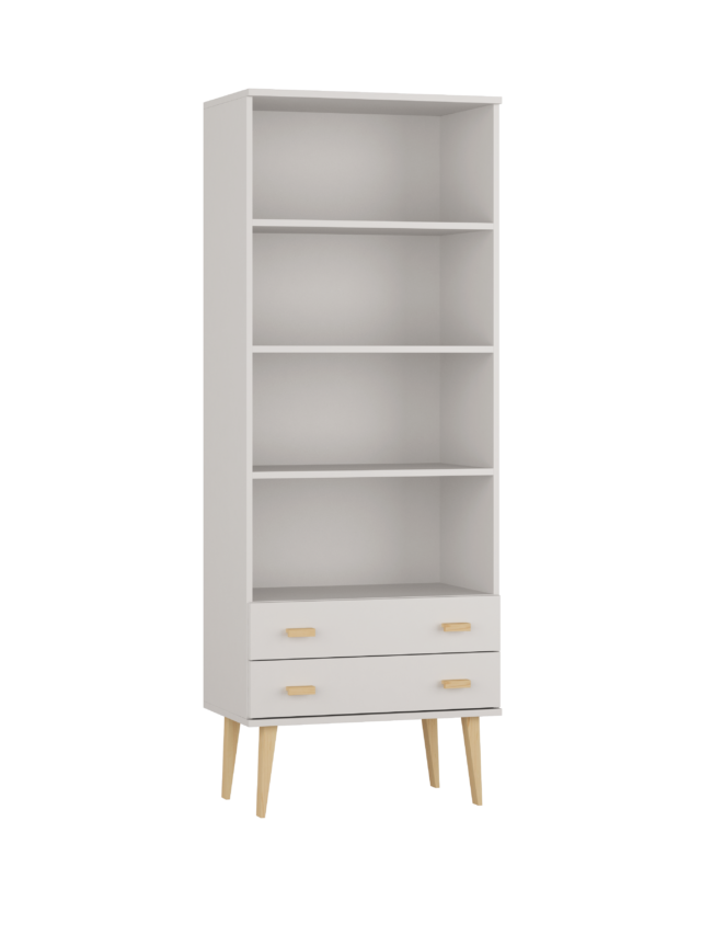 Regał z 2 szuflady regał 80 cm blanc 2