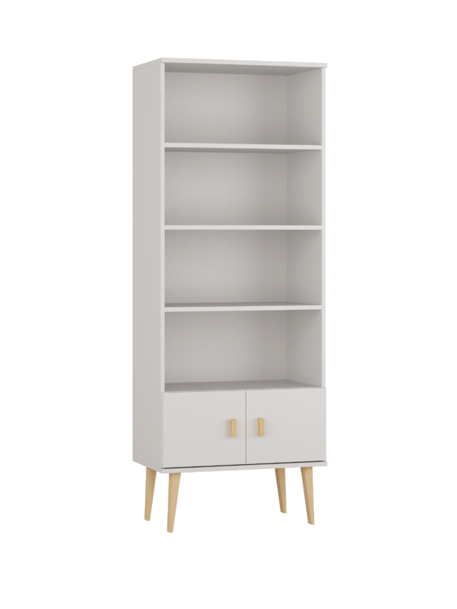 Regał z drzwiami regał 80 cm blanc