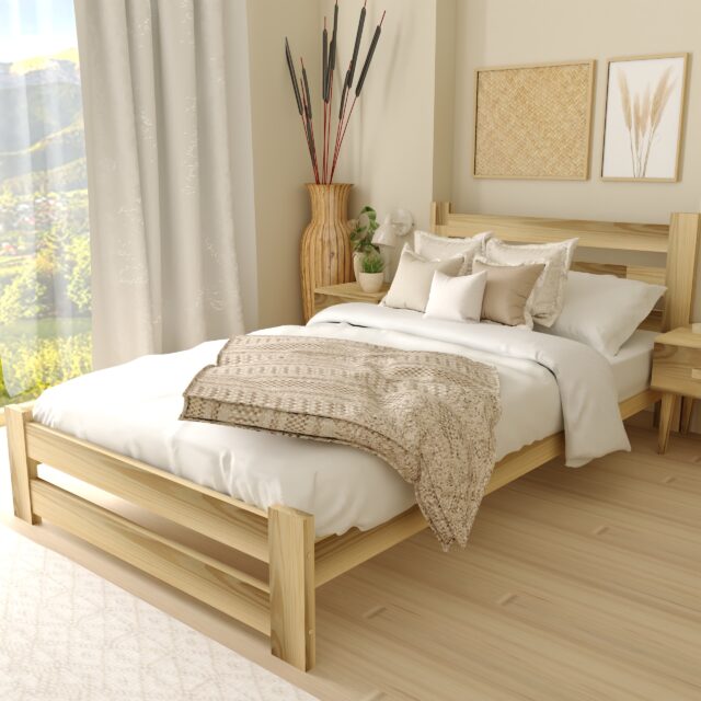 EKO - SOSNA łózko drewniane EKO białe 13