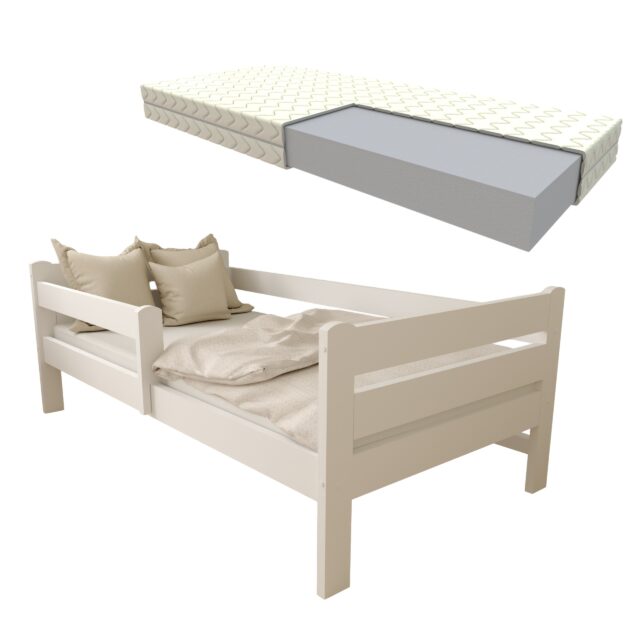 EDI Białe + materac - miniaturka zestaw łóżko dziecięce MAJA białe + materac 3