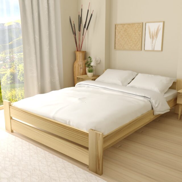 EKO MINI SOSNA podwójne - miniaturka Łóżko drewniane EKO MINI surowe