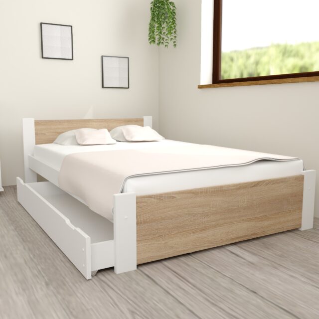 D3 DS Miniaturka + szuflada łóżko D3 BIAŁE