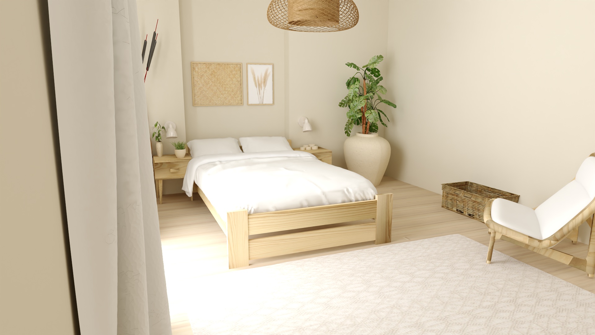 EKO MINI SOSNA pojedyncze - rzut 3 zestaw łóżko eko mini 20