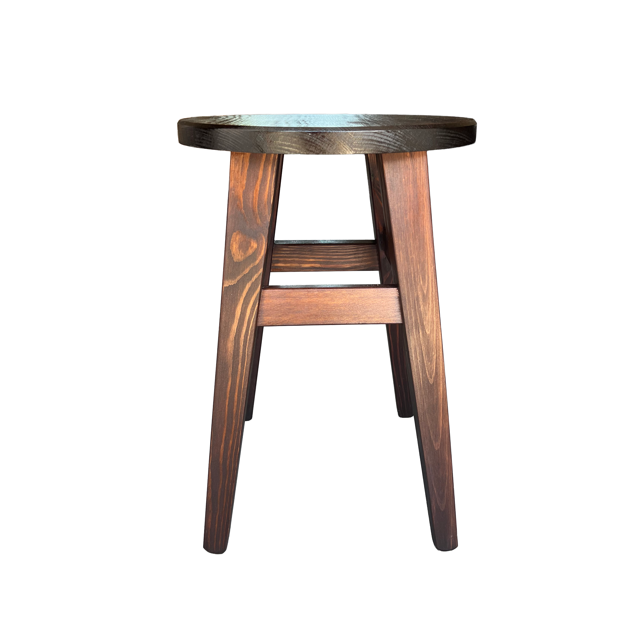 taboret_5_bez_tla taboret sosnowy okrągły orzech 4