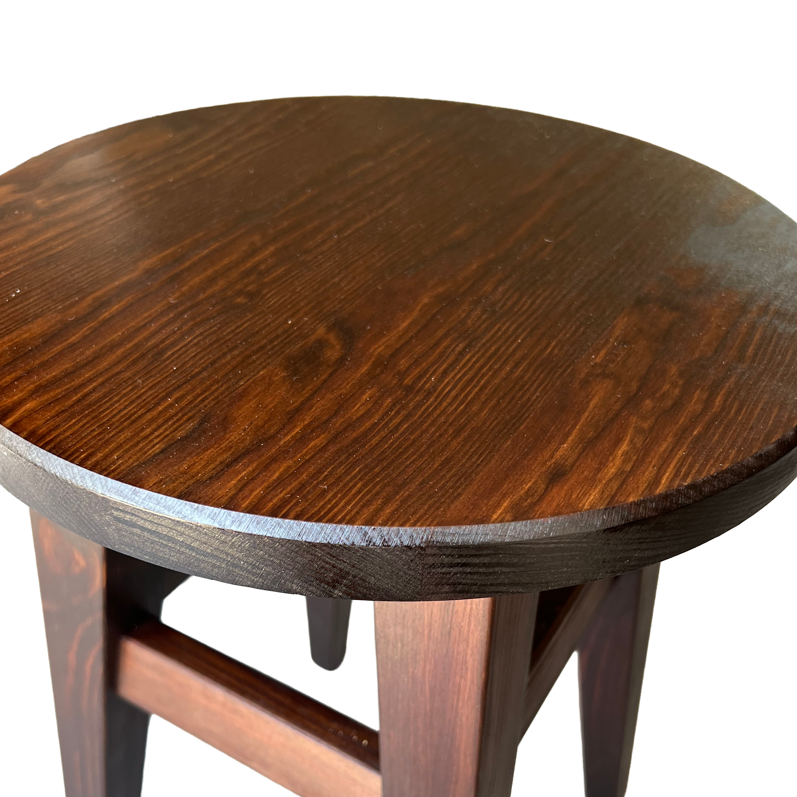 taboret_8_bez_tla taboret sosnowy okrągły orzech