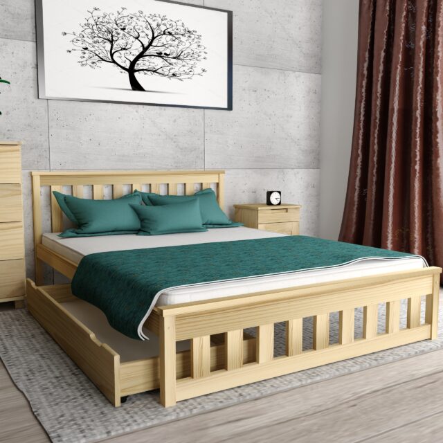 ADA MINIATURKA SOSNA + szuflada łóżko ADA 90x200 sosna + szuflada 5