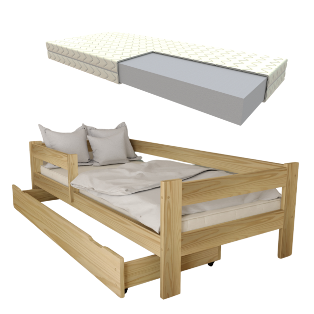 ALA Sosna + szuflada + pianka zestaw łóżko dziecięce ALA 16