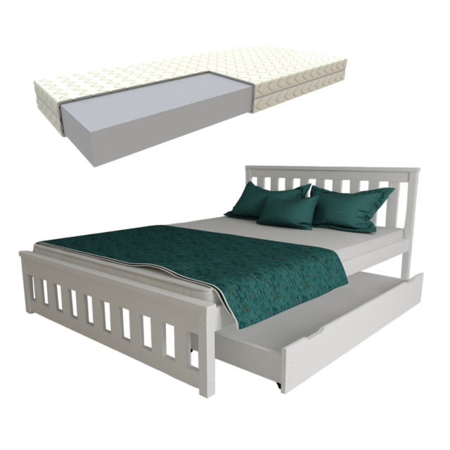 Ada Biała + pianka + szuflada ZESTAW ŁÓŻKO ADA Z SZUFLADĄ 2