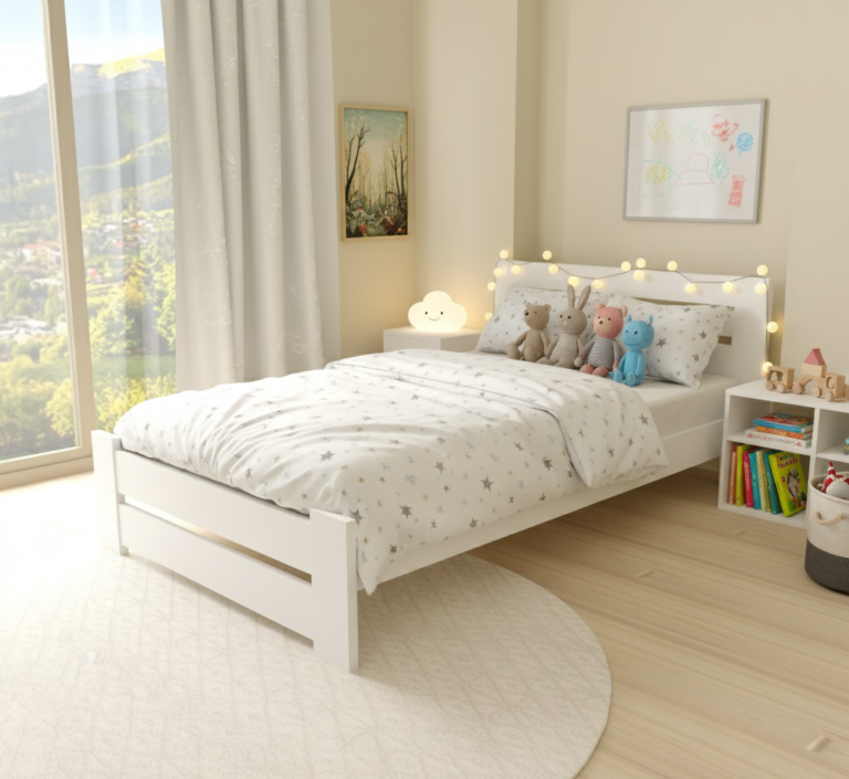 aranżacja łóżka dla dzieci w bloku