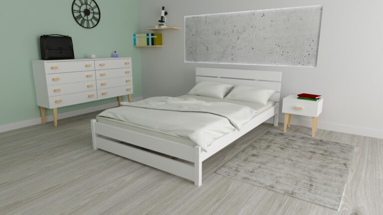 aranżacje sypialni z białym łóżkiem